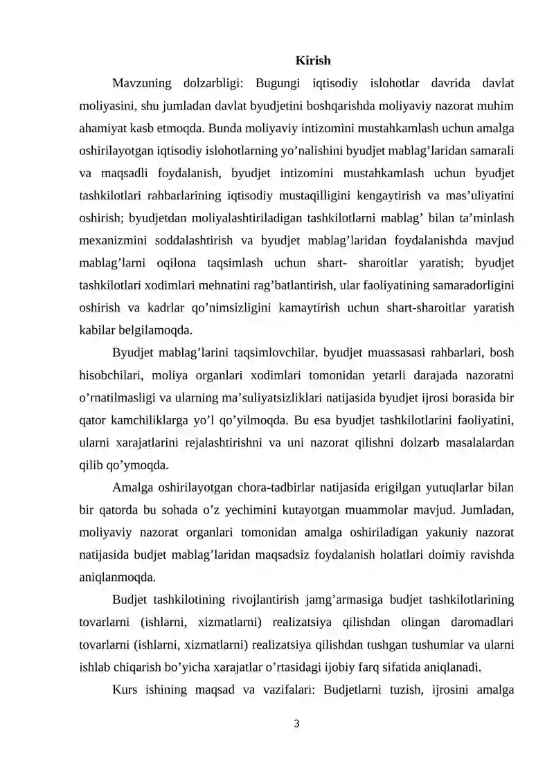 Byudjet tashkilotlarida xarajatlar smetasi ijrosining nazorat qilish 3