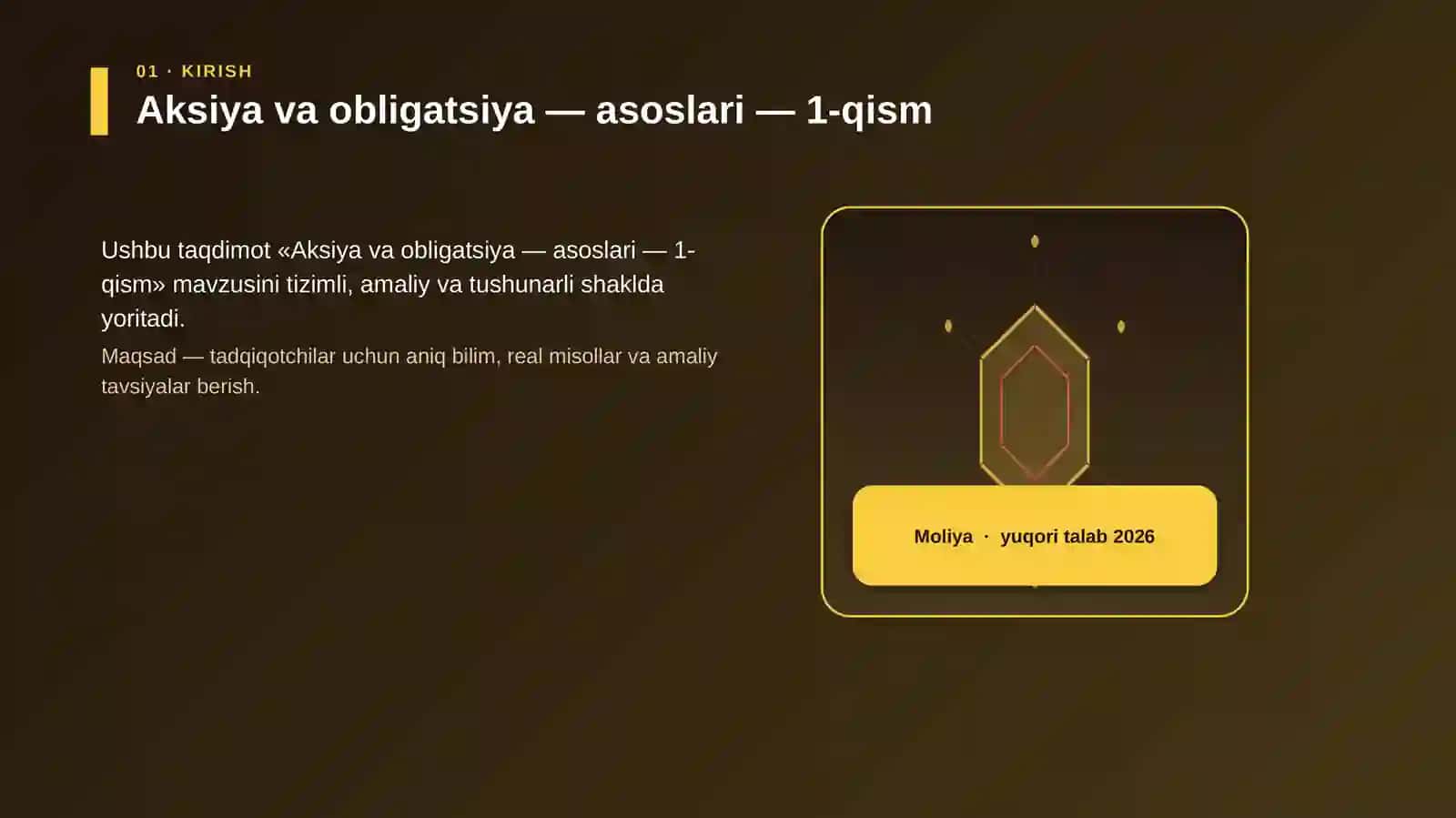 Aksiya va obligatsiya — asoslari — 1-qism 3