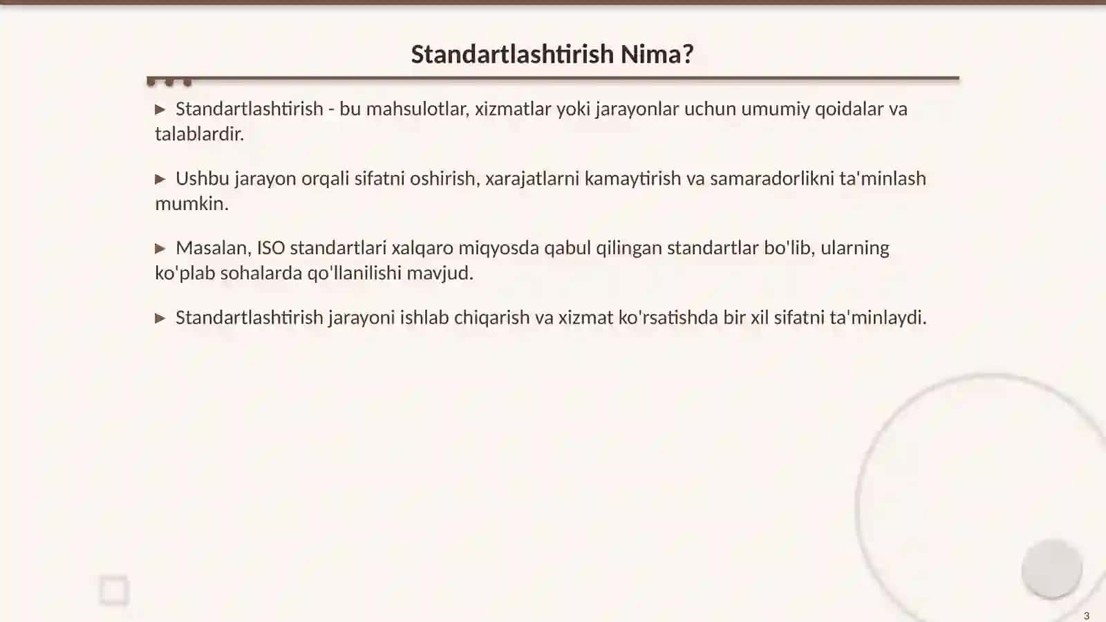 Standartlashtirish Usullarini O‘rganish 3