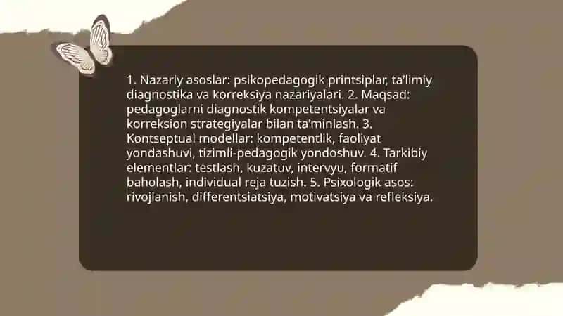 Pedagoglarni diognostik va korreksion faoliyatga tayyorlash texnalogiyasi: mazmuni, mohiyati va qoʻllash usullari 3