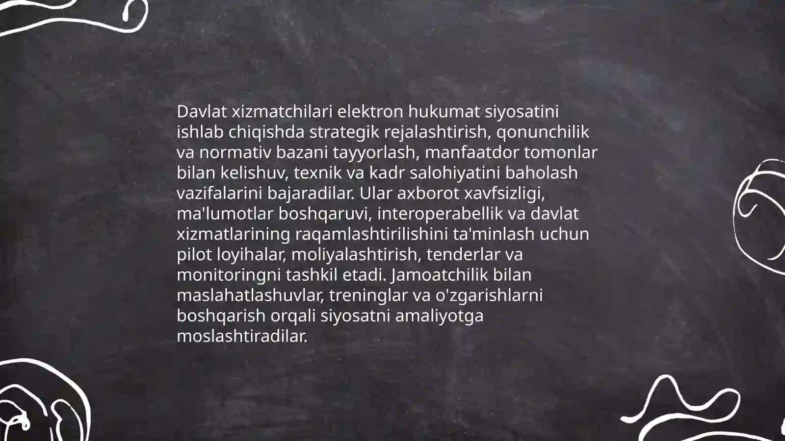 "Elektron hukumat" tizimini shakllantirish jarayonida davlat xizmatchilarining tutgan oʻrni 3