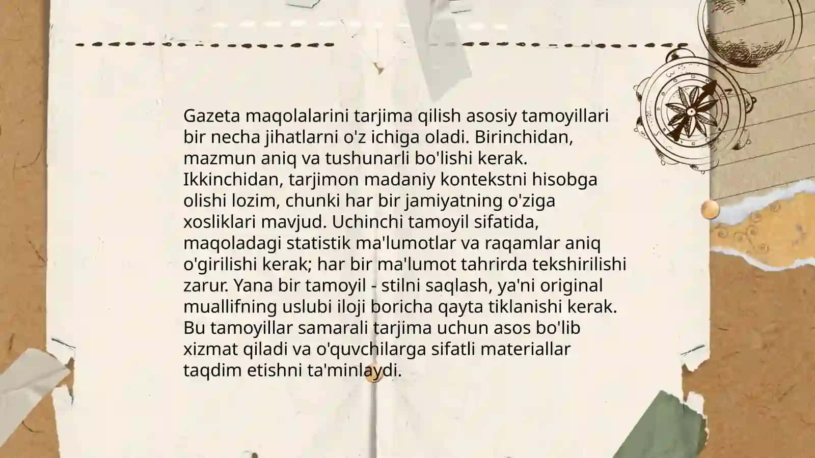 Gazeta matnlari tarjimasi va tahlilini amalga oshirish 3