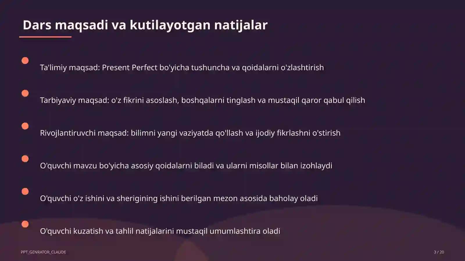 Present Perfect (8-sinf) 3