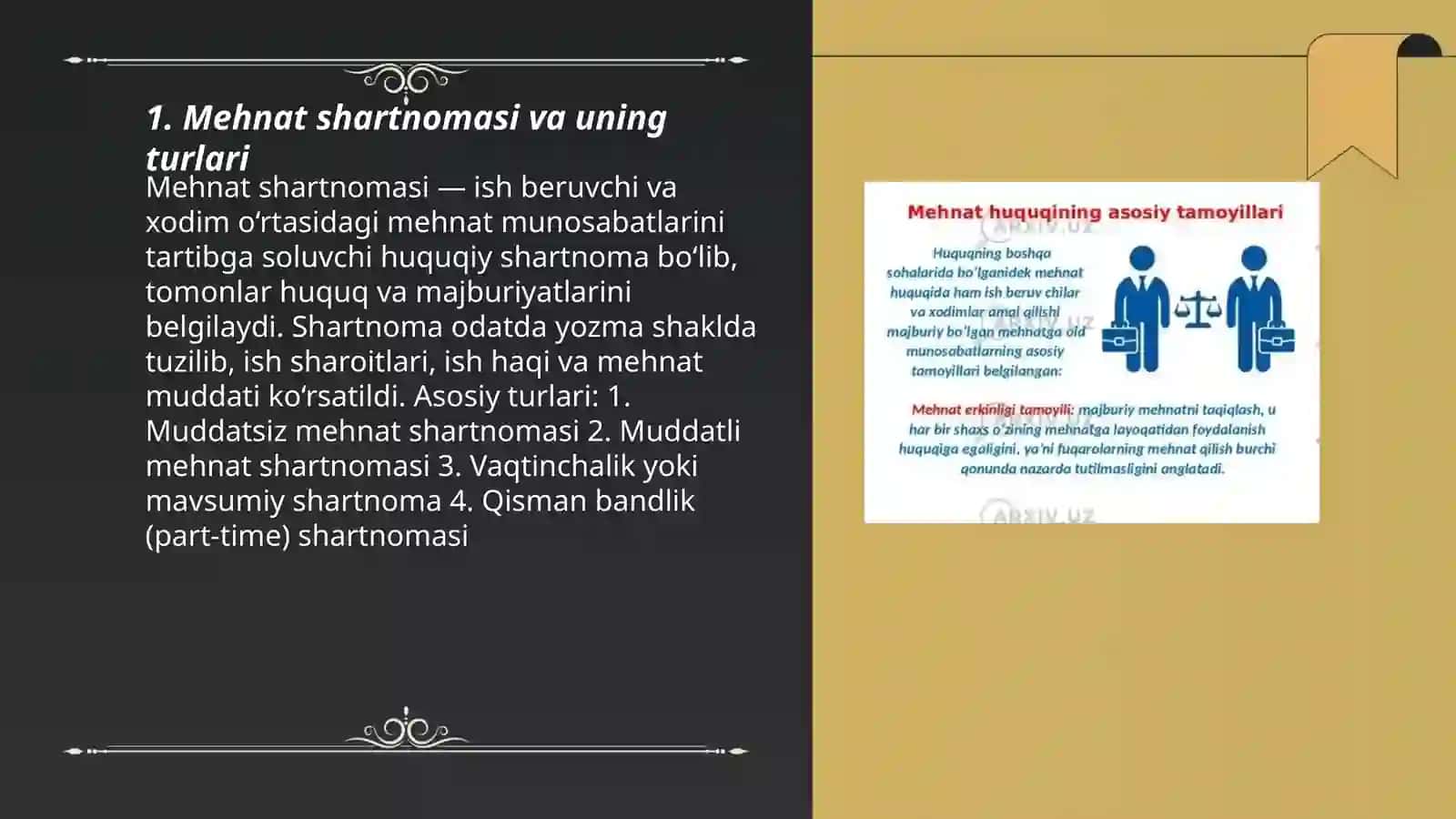 Mehnatga oid huquqiy munosabatlar 3