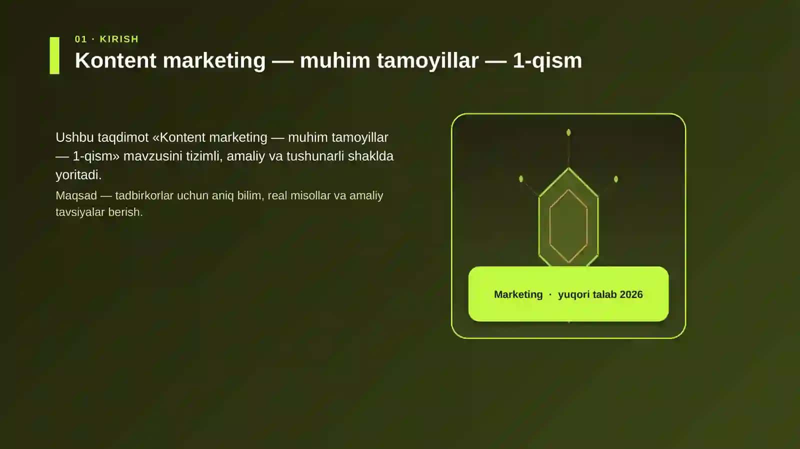 Kontent marketing — muhim tamoyillar — 1-qism 3