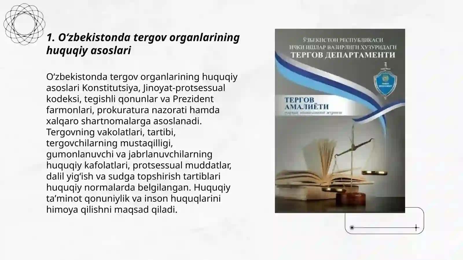 Oʻzbekistonda Tergov organlari faoliyati va turlari 3