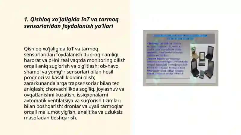 Xalq xo'jaligining turli soxalari va tarmoqlarida tarmoq texnalogiyalaridan foydalanish yo'llari 3