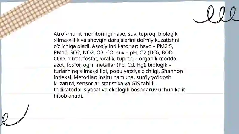 Ekologiya bòlimlari 3