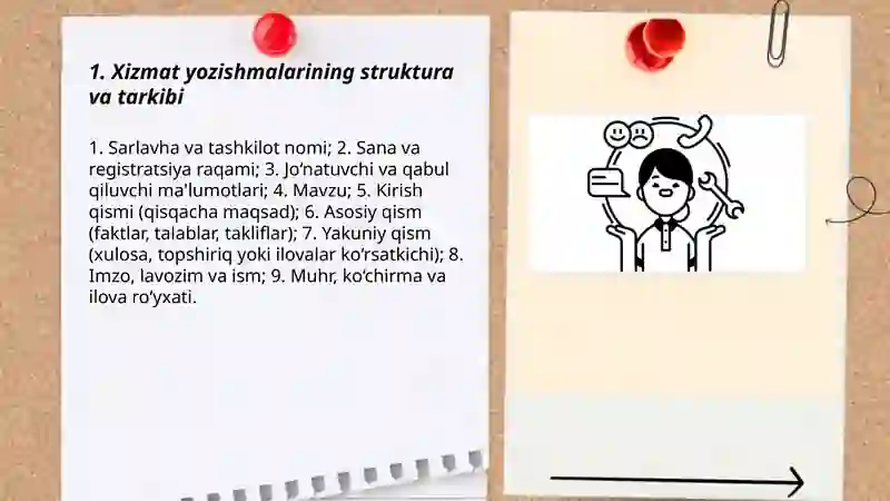 Xizmat yozishmalari 3