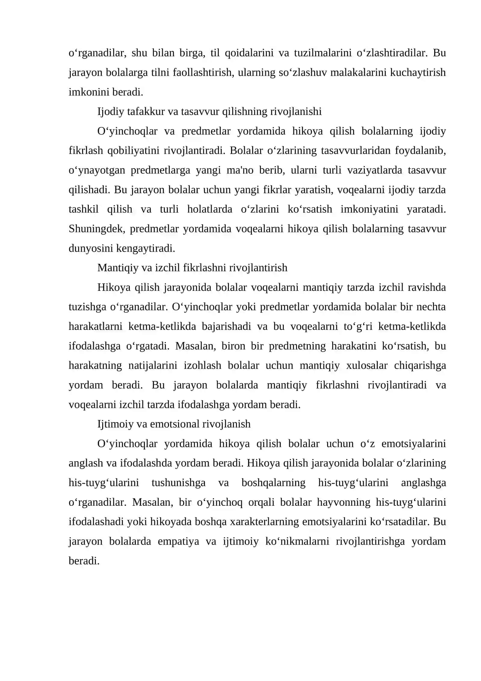 Oʻyinchoq va predmetlardan qarab hikoya qilishga oʻrgatish 3