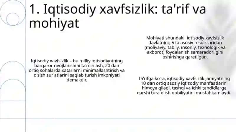 Iqtisodiy xavfsizlik kontseptsiyasi 3