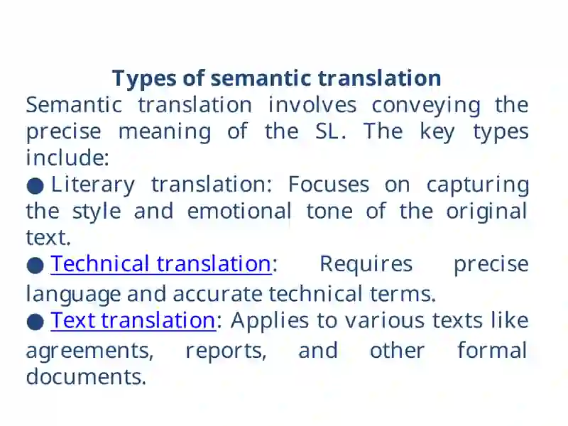 Semantic aspects of translation 3