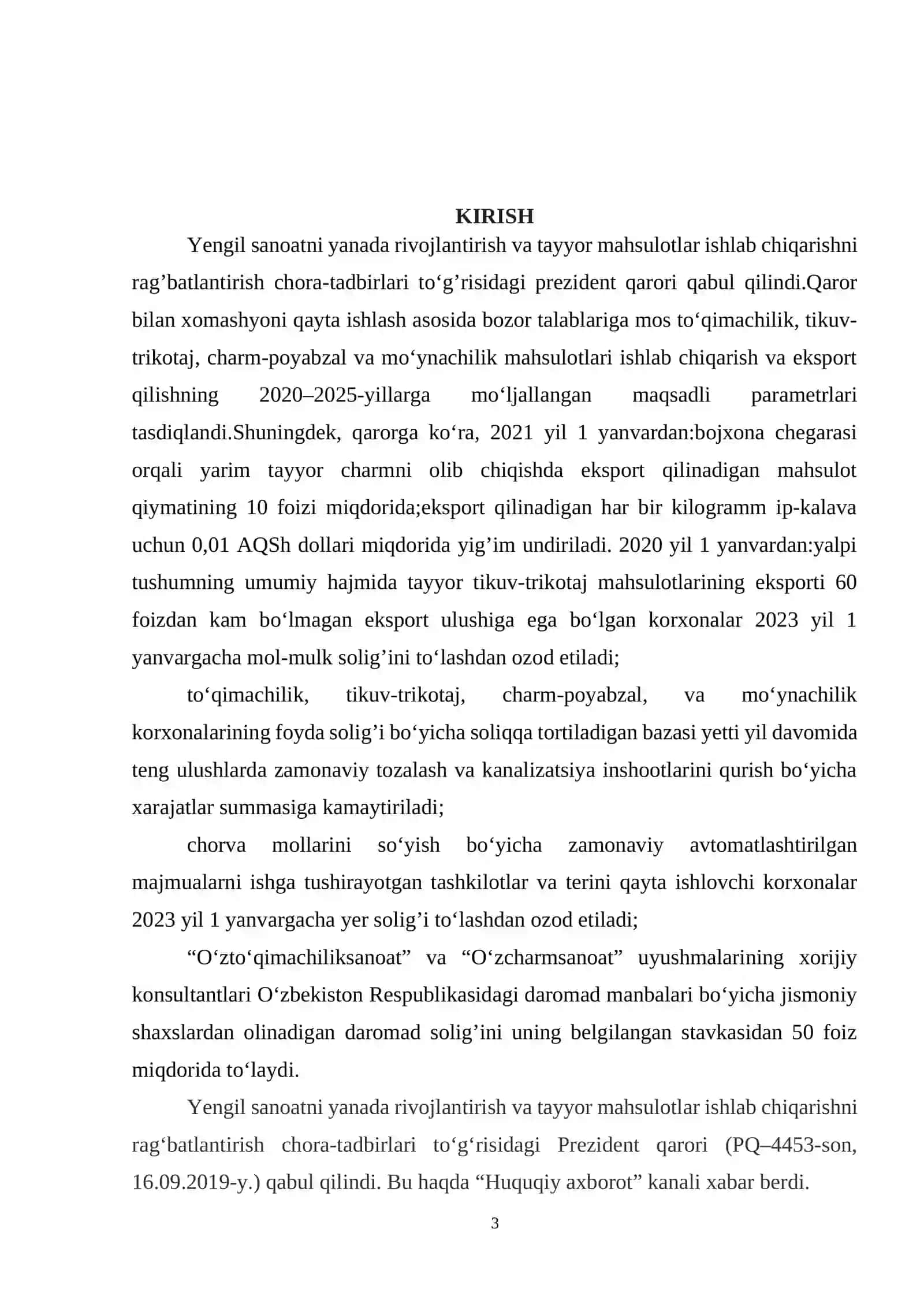 Samarqand viloyati Oqdaryo tumanida satin nanbuk assortimentdagi to‘qima ishlab chiqarish korxonasini loyihalash 3