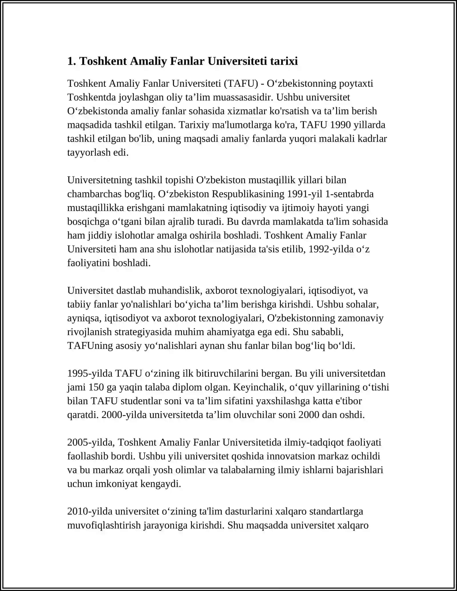 Toshkent Amaliy Fanlar Universiteti 3