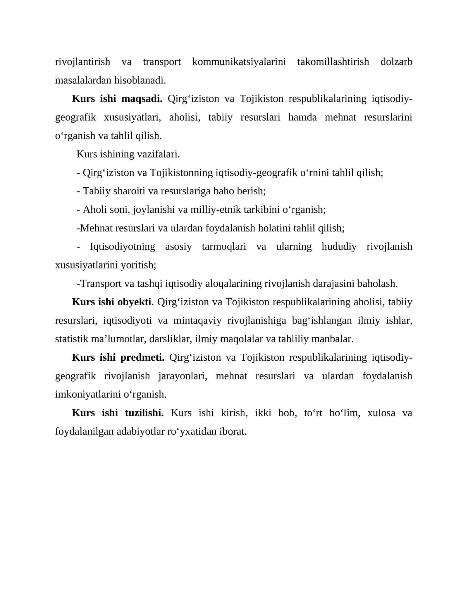 Qirgʻiziston va Tojikiston Respublikalariga iqtisodiy-geografik tavsif 3