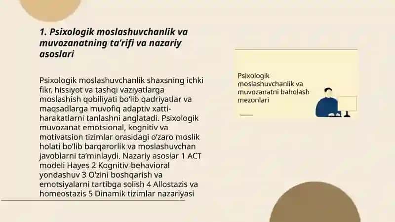 Psixologik moslashuvchanlik va muvozanatni baholash mezonlari 3