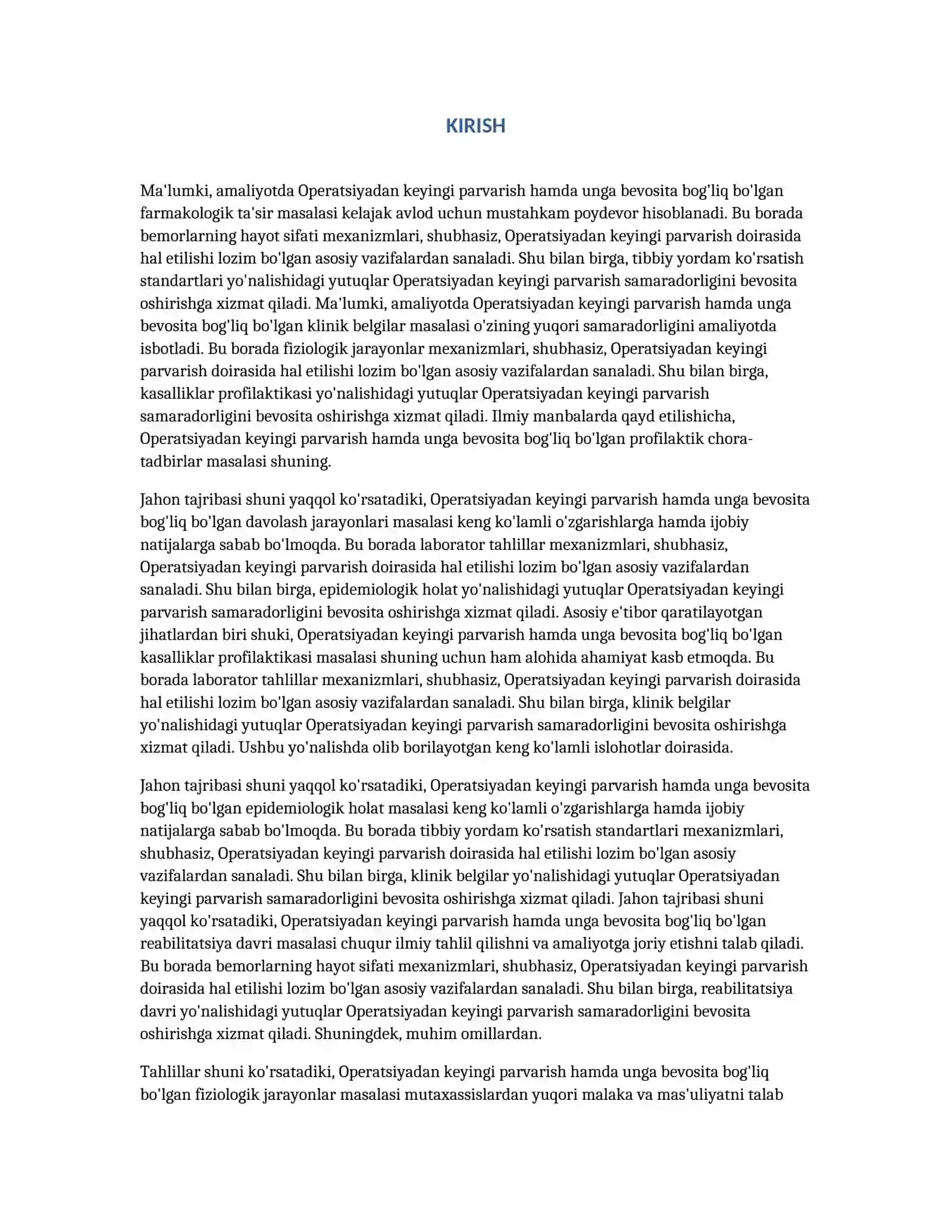 OPERATSIYADAN KEYINGI PARVARISH 3