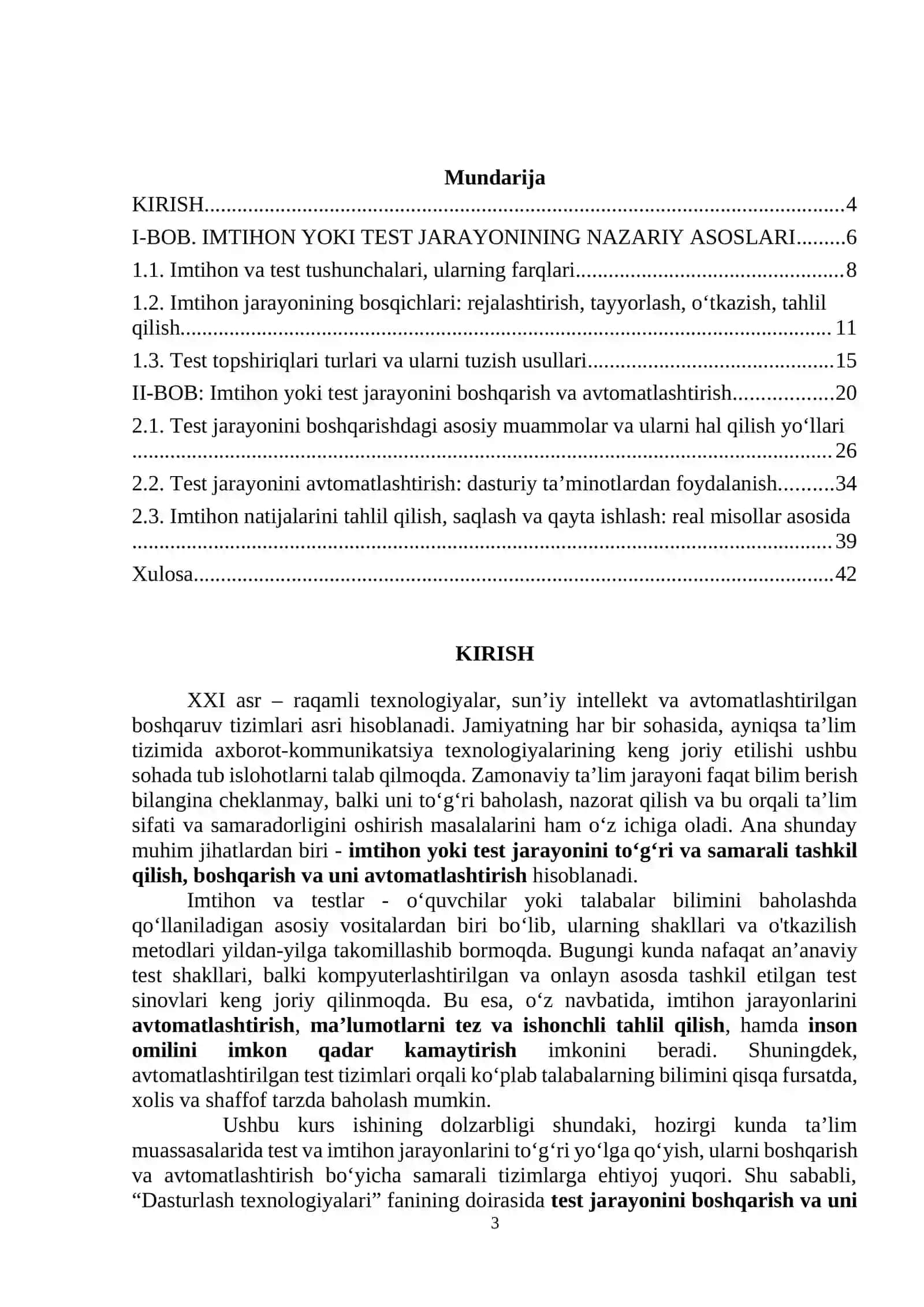 IMTIHON YOKI TEST JARAYONINI BOSHQARISH JARAYONI 3