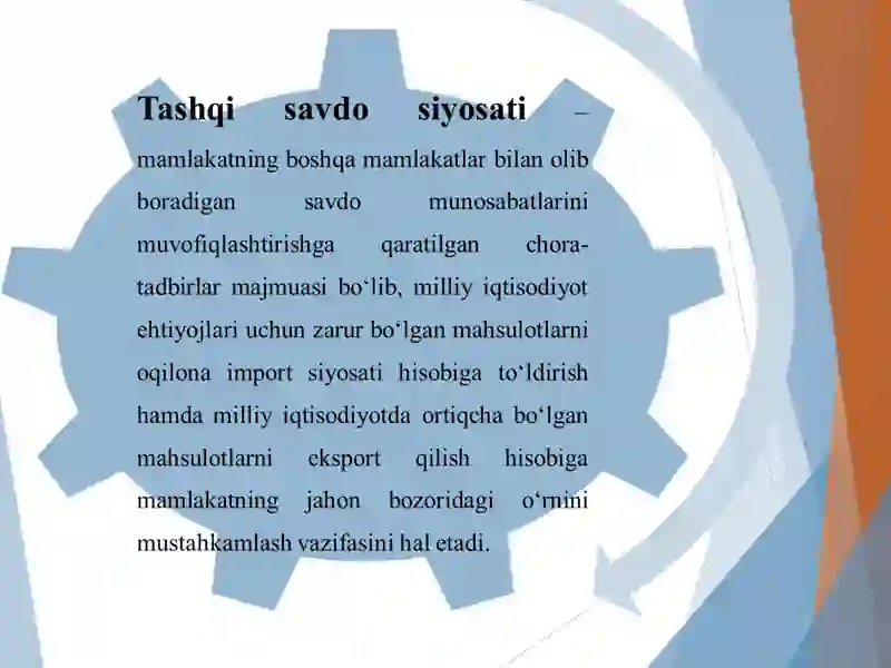 Tashqi savdo siyosati ozb 3