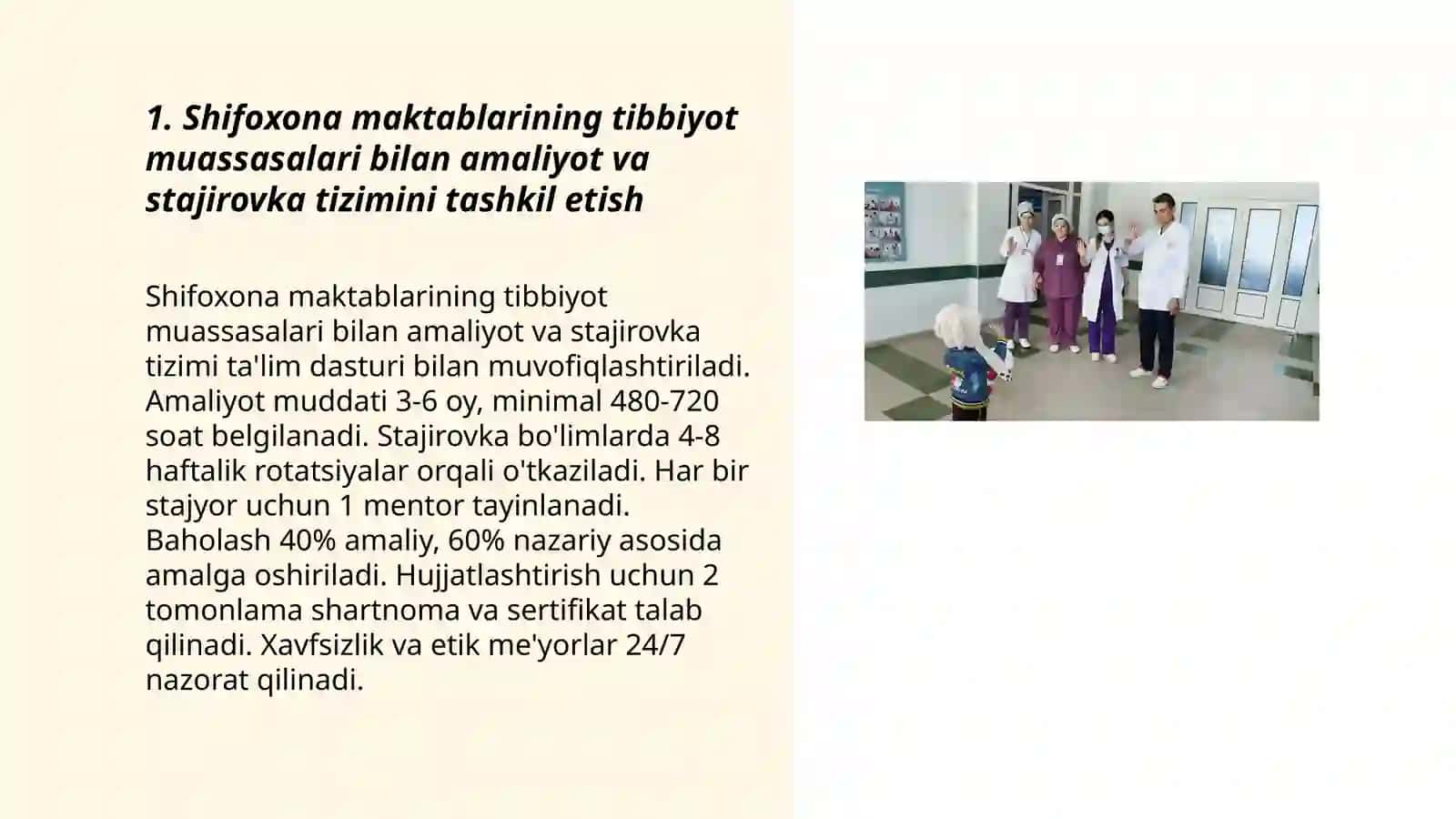 Shifoxona maktablari tibbiyot muassasi va ta'lim maktablari o'rtasidagi ko'prik sifatida 3