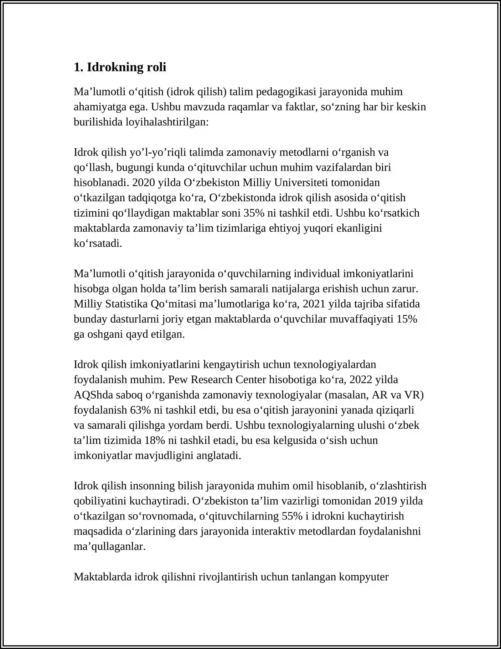 IDROK VA XOTIRA 3