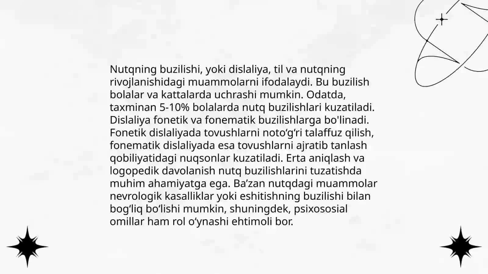 Nutq nuqsonlarining turlari Shaymonova Guljahon 3