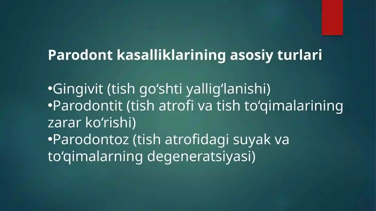 Parodont kasalliklarini ortopedik davolash usullari 3