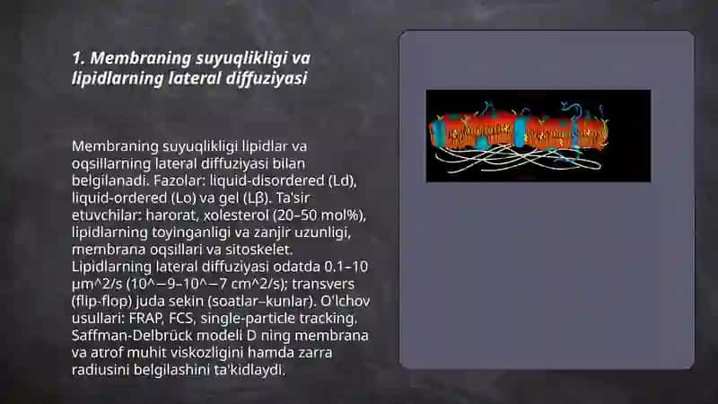 Biologik membranalardagi fizik jarayonlar 3