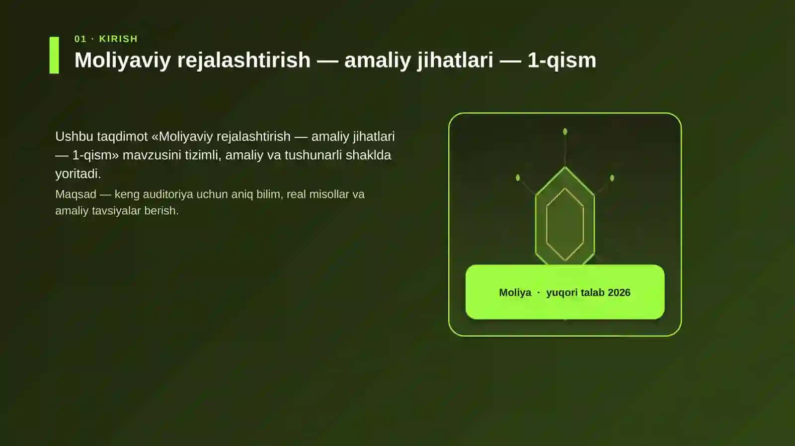Moliyaviy rejalashtirish — amaliy jihatlari — 1-qism 3