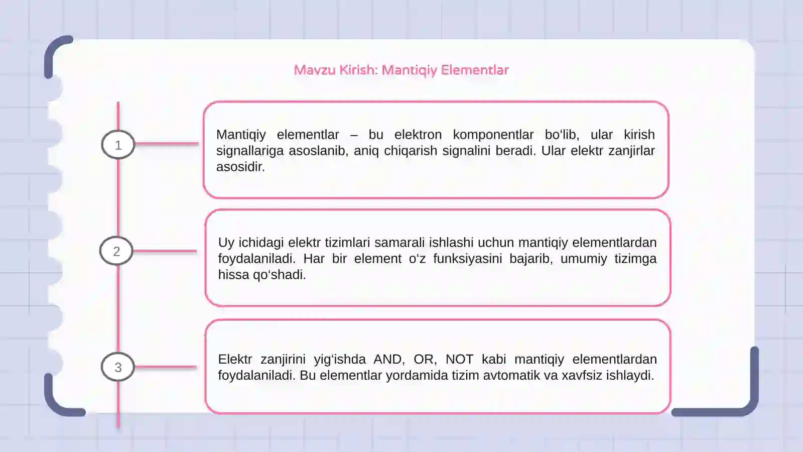 Mantiqiy Elementlar 3