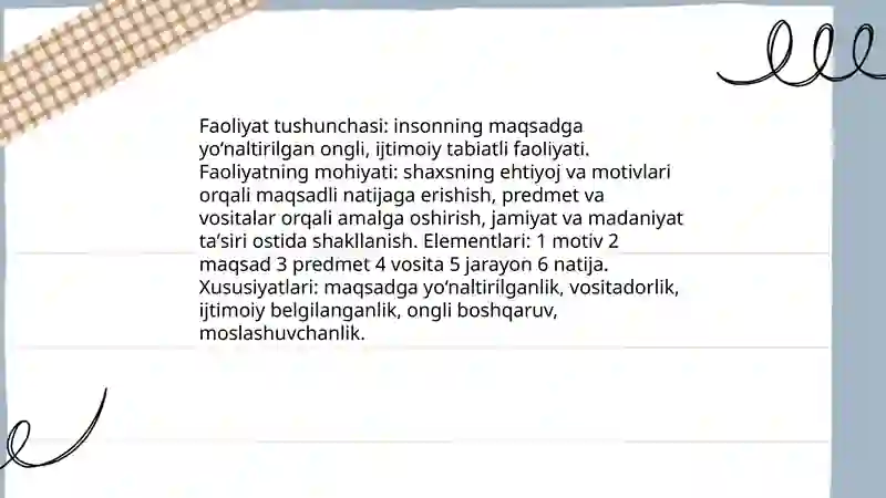Faoliyatning Umumiy Psixologik Tavsifi 3