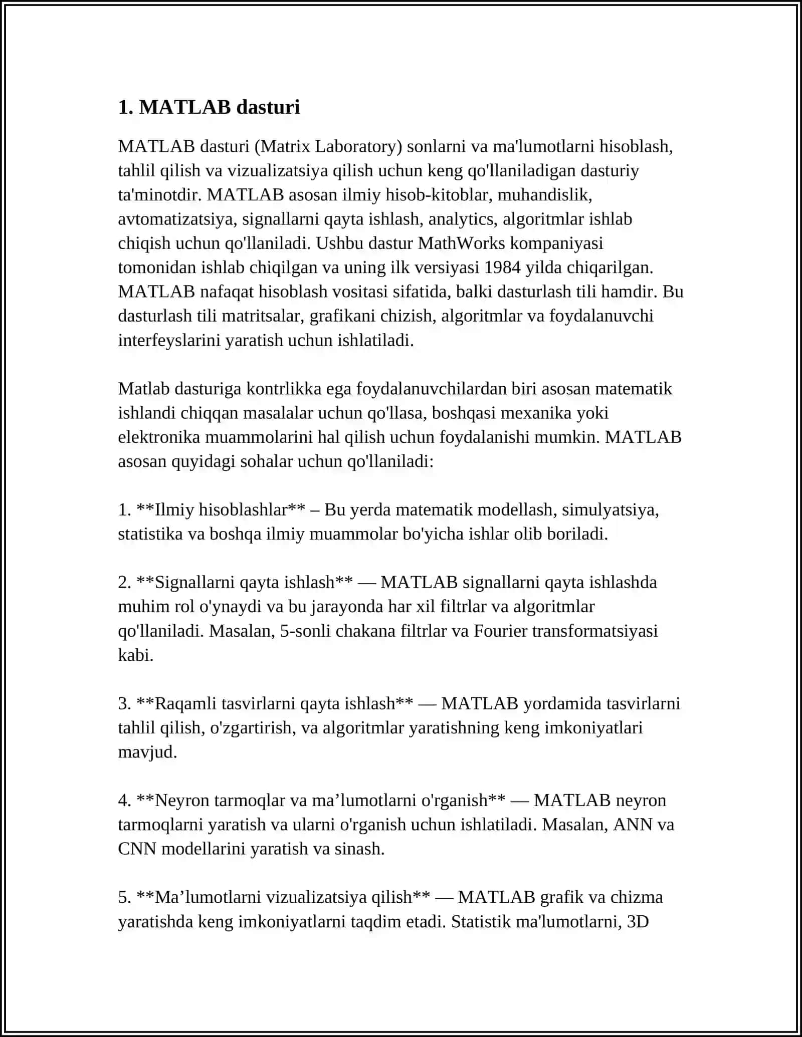 MATLAB dasturi 3