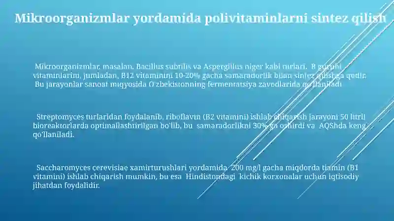 Polivitaminlar biotexnologiyasi 3