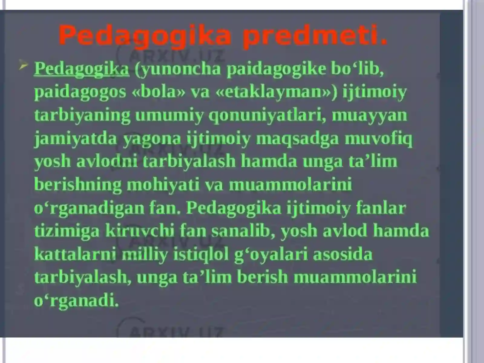 Pedagogika fanlari 3