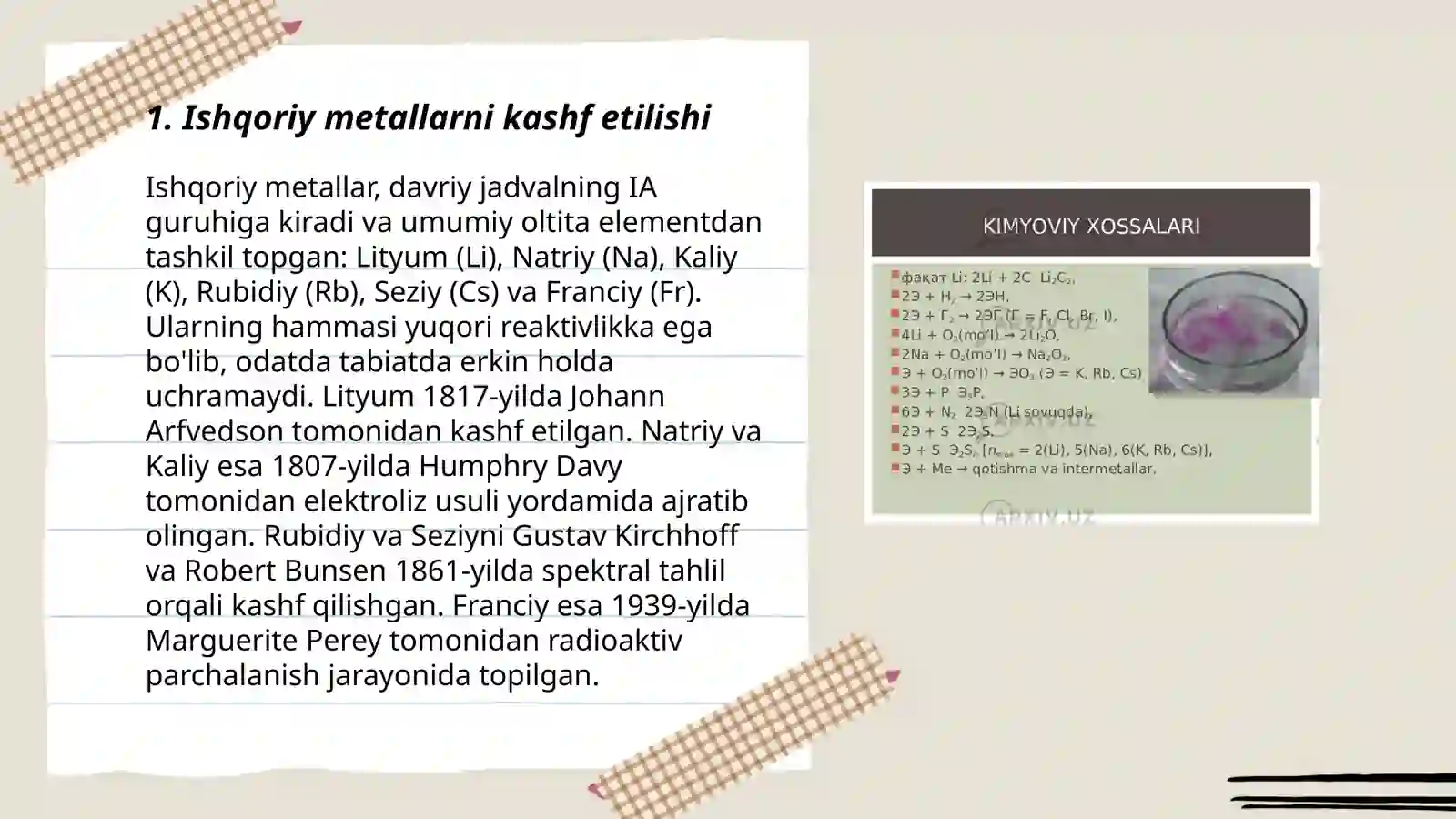 Ishqoriy metallar 3