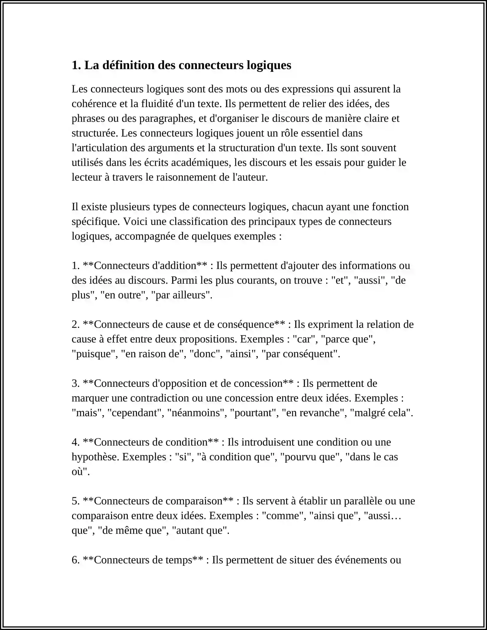 LES CONNECTEURS LOGIQUES 3