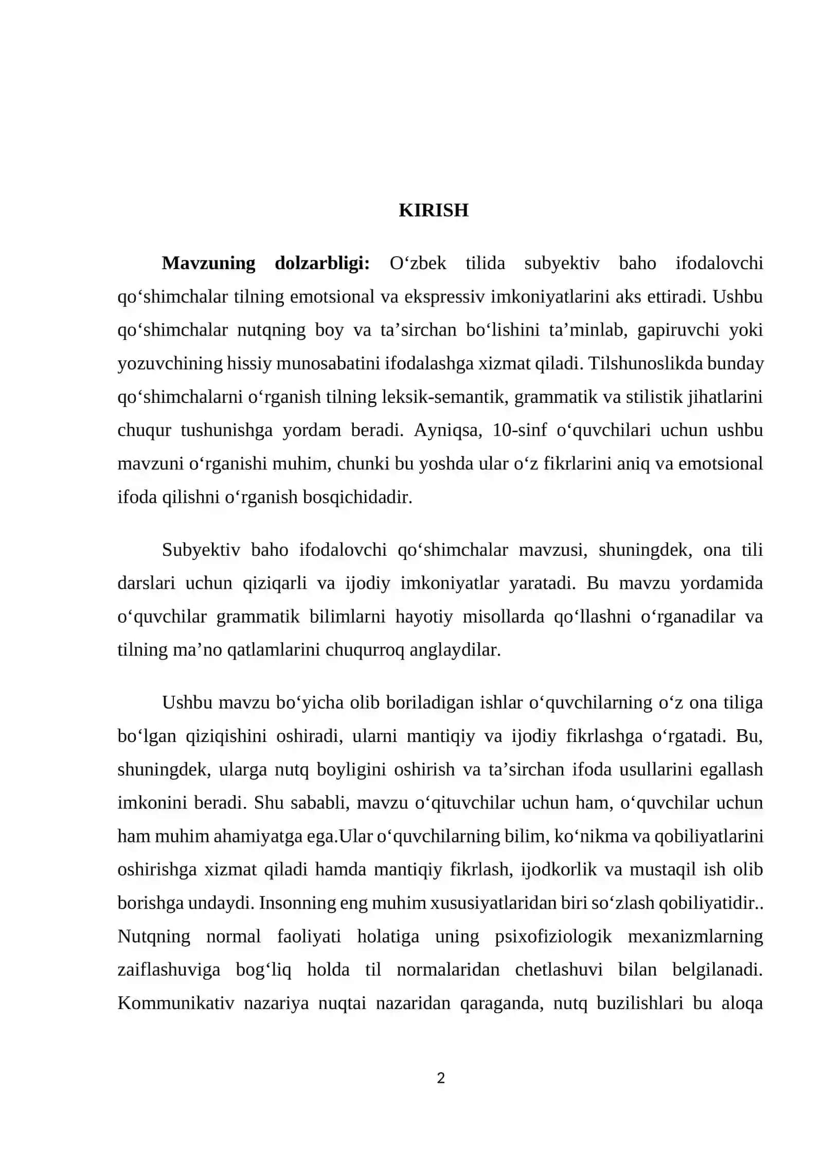 O‘QUVCHILARNING SUBYEKTIV BAHO IFODALOVCHI QO‘SHIMCHALAR USLUBIYATI USTIDA ISHLASH MALAKALARINI RIVOJLANTIRISH 3