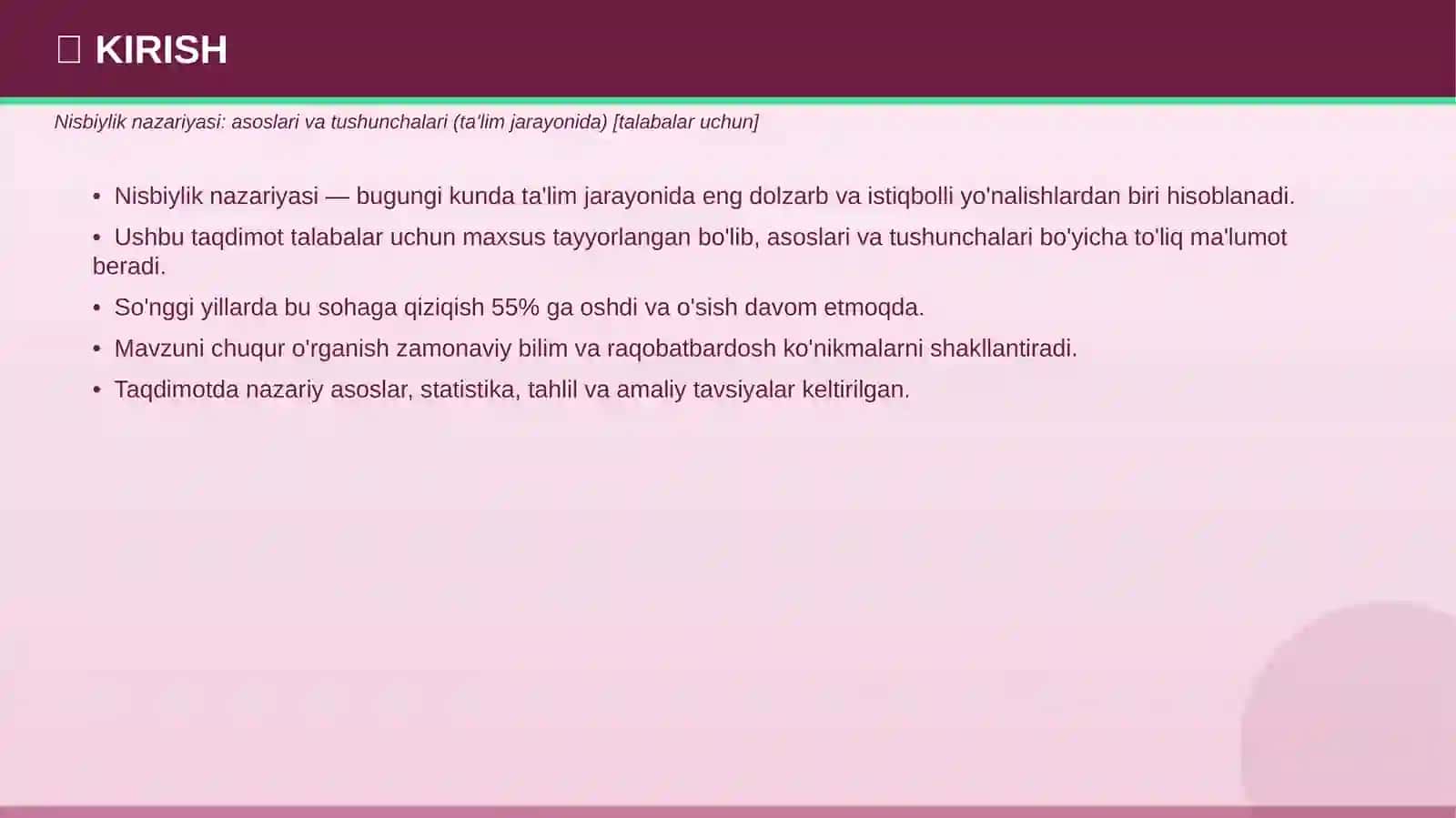 Nisbiylik nazariyasi 3