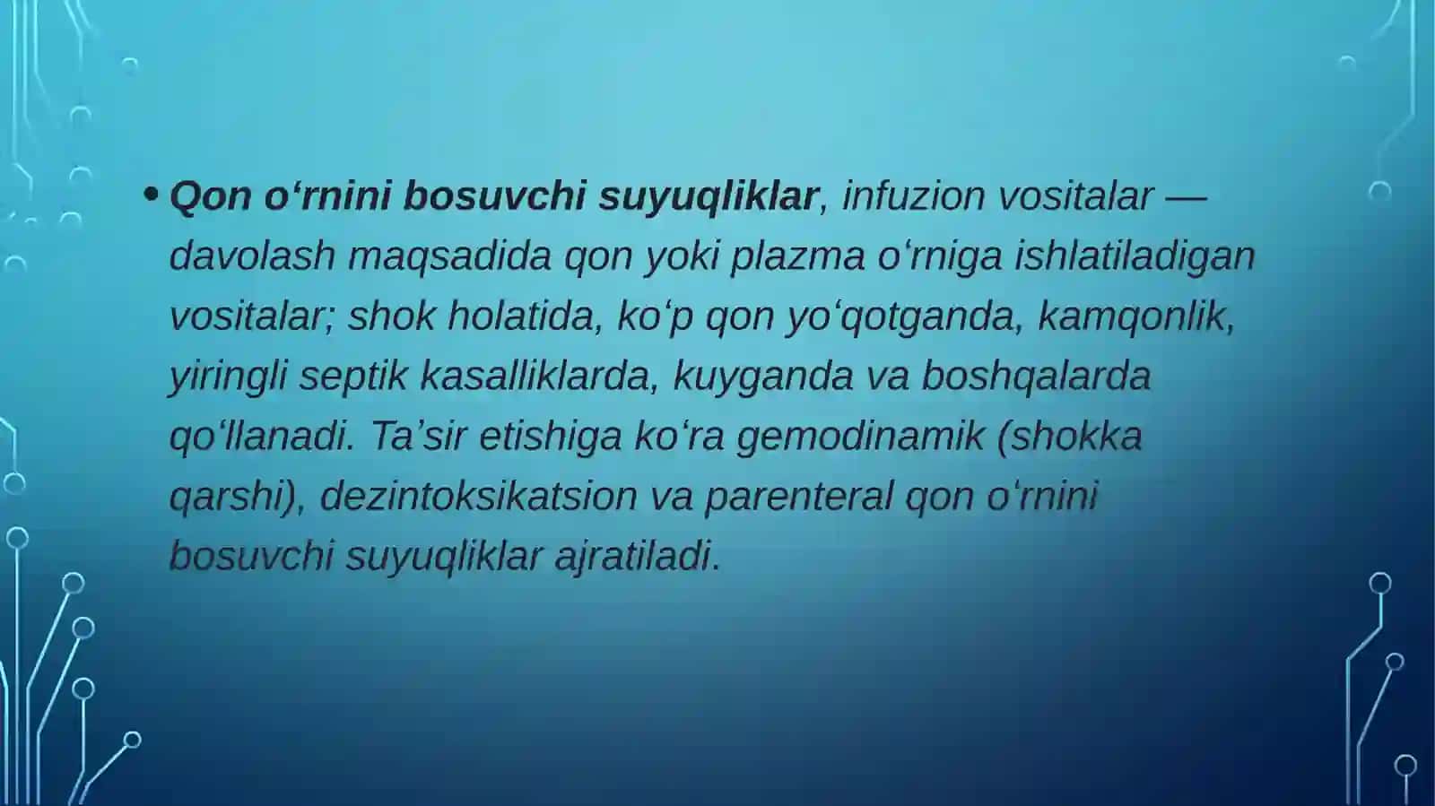 Qon va qon o'rni nibo suvqliklar 3