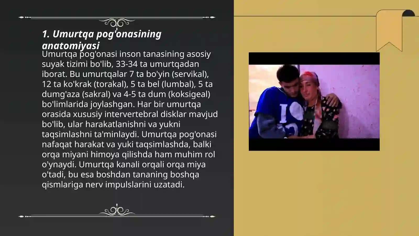 Umurtqa pog‘onasining birikuvi 3