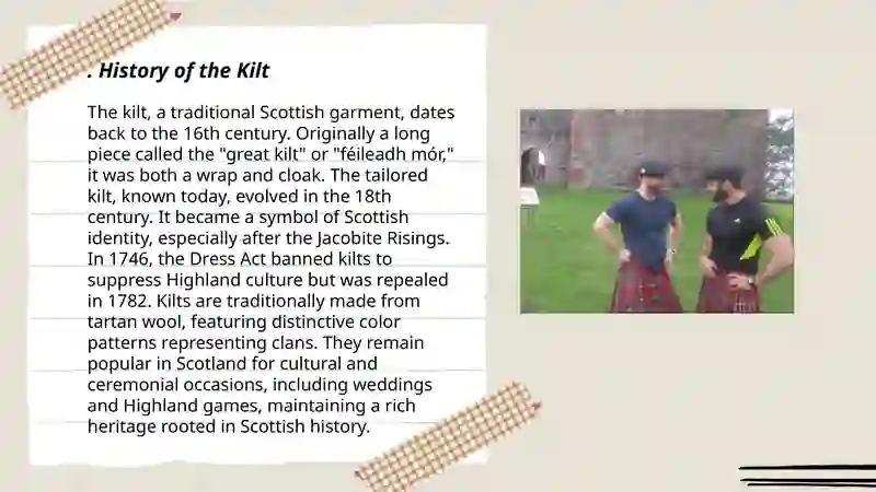 Scottish national clothes kilt 3