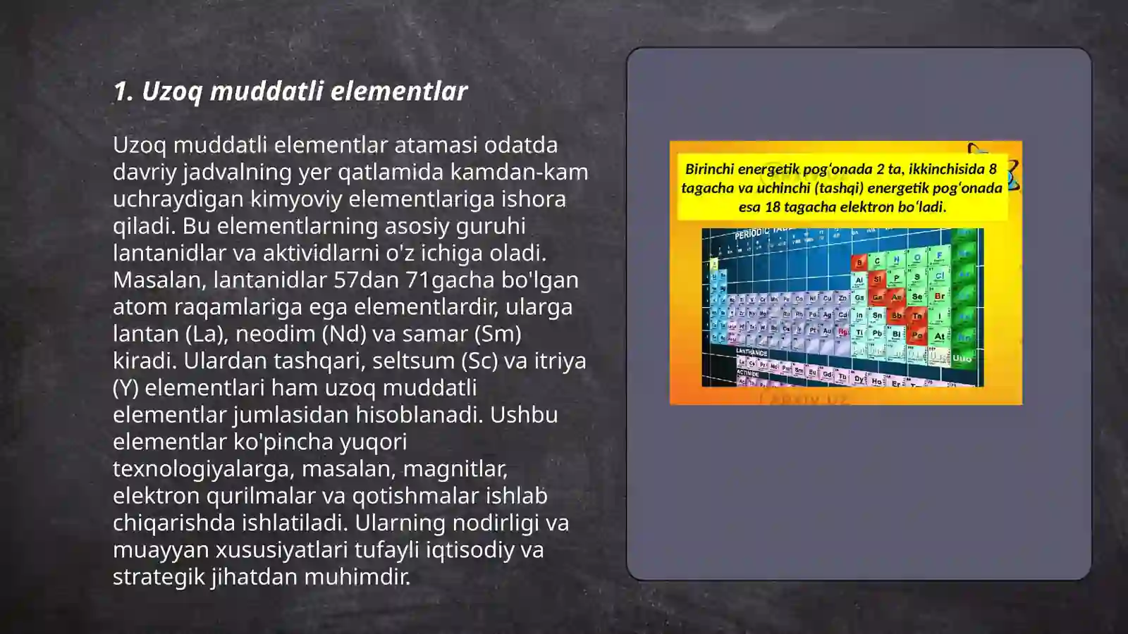 Kimyo 4-guruh elementlarining ahamiyati 3