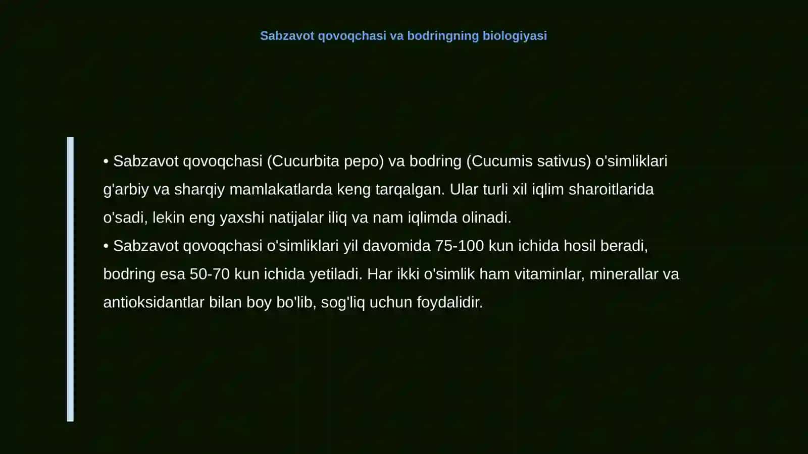 Sabzavot qovoqchasi va bodringdan turli xil usulda konserva tayyorlash texnologiyasi 3