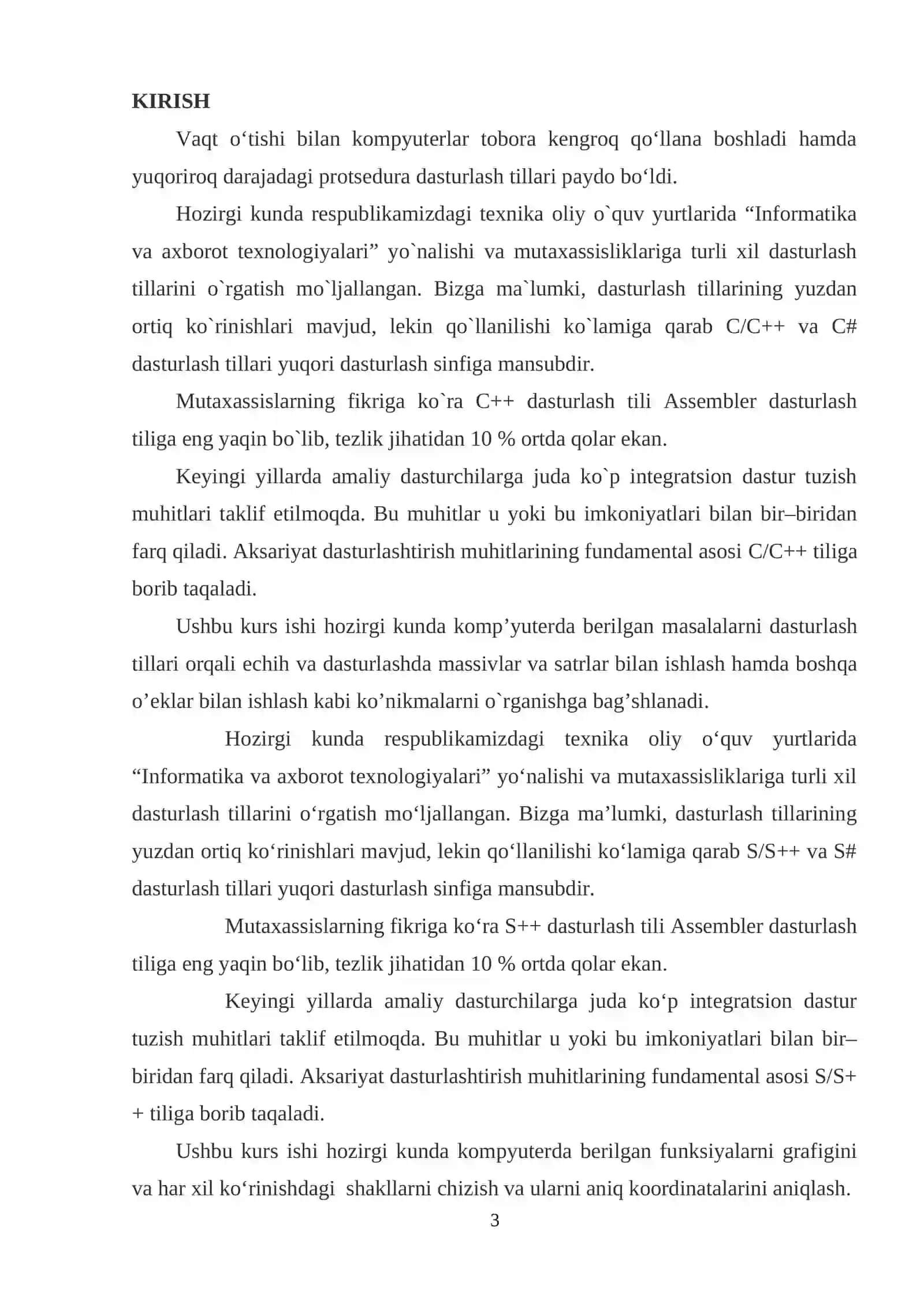SATRLARDA FUNKSIYALAR 3