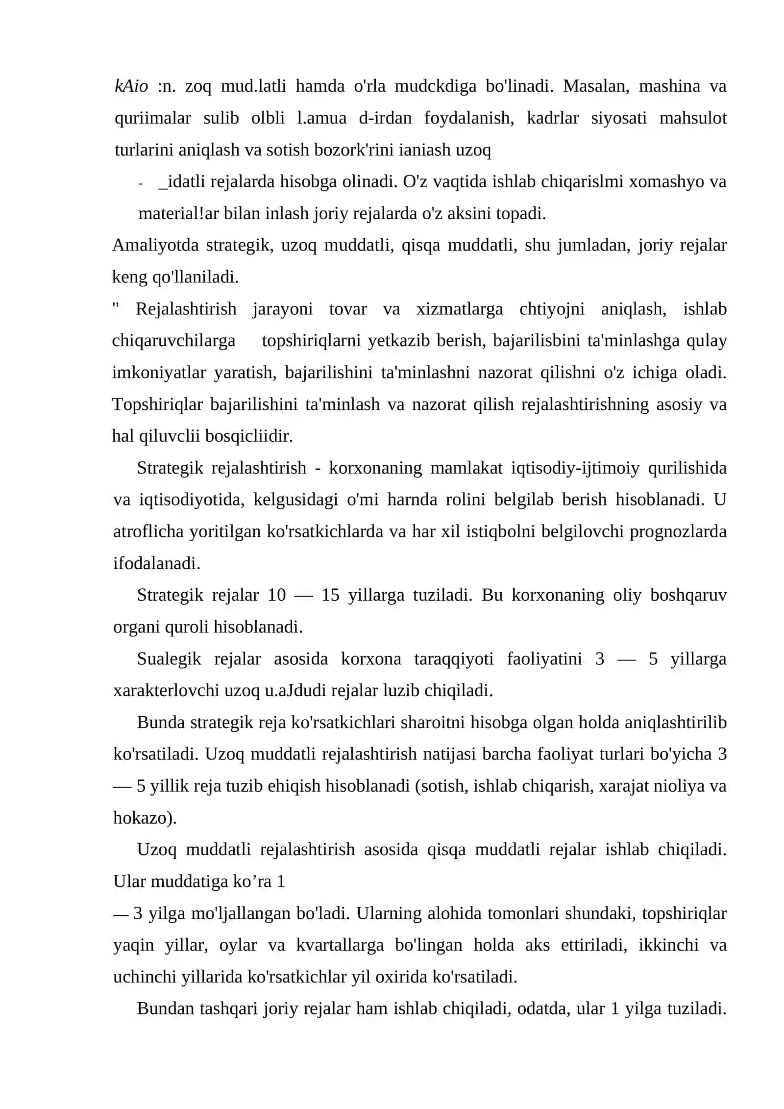 Korxona biznes rejasi tushunchasi va ularni tuzish tartibi 3