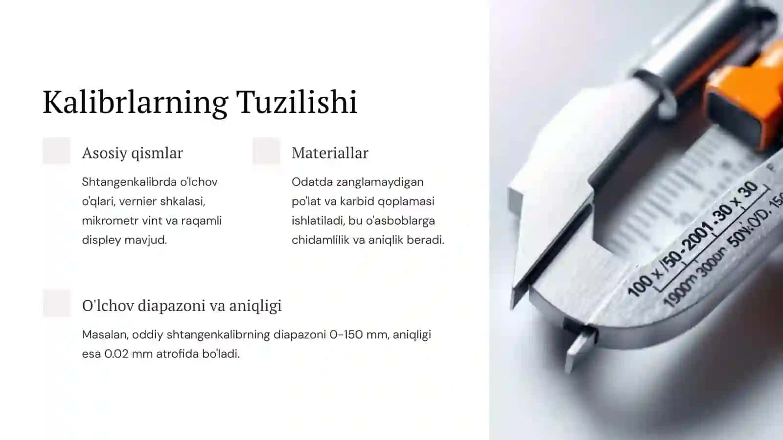 Kalibrlar: Tuzilishi, Vazifalari va Qo'llanilishi 3