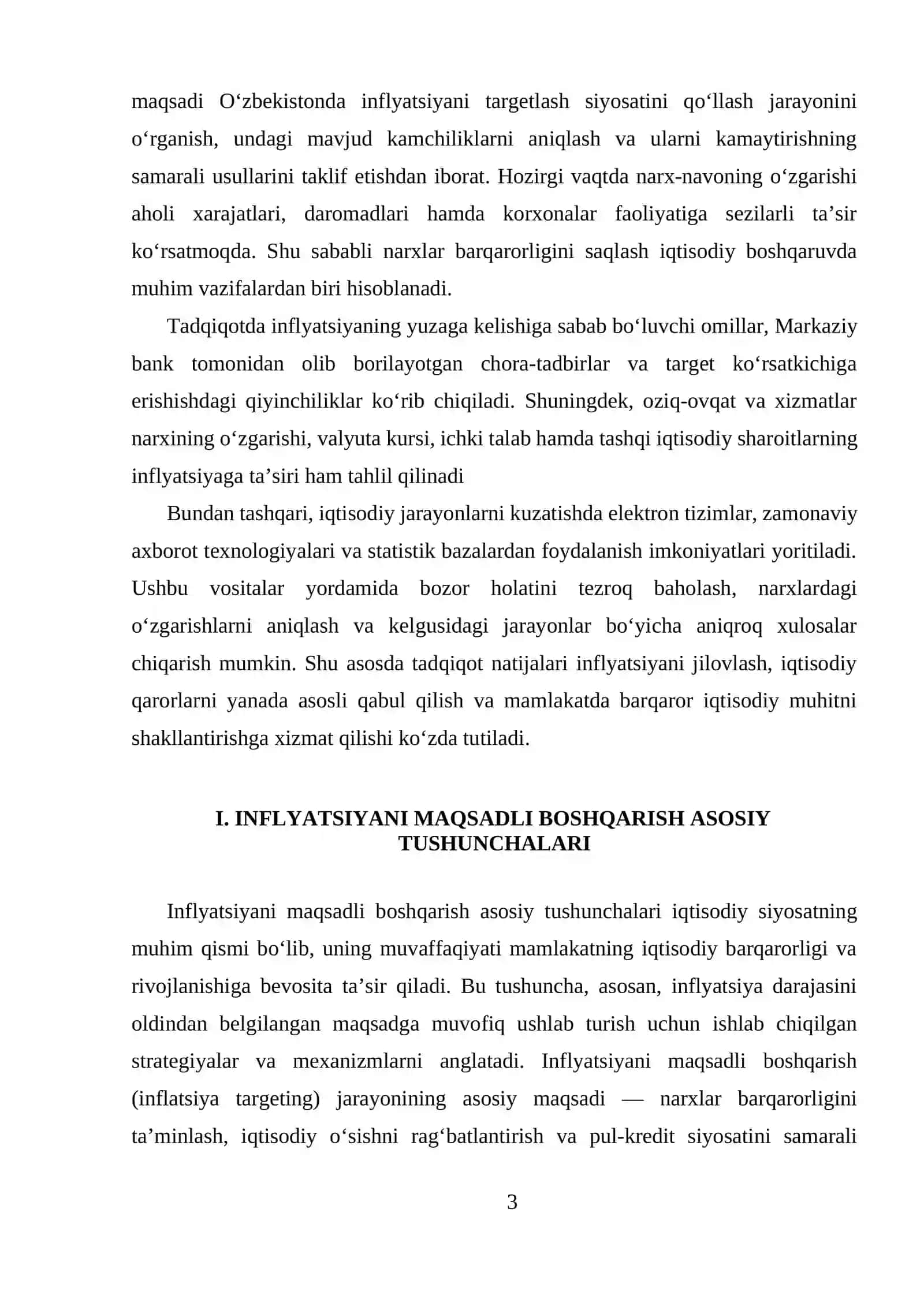 O'zbekistonda Inflyatsiyani targetlash siyosatini amalga oshirish 3