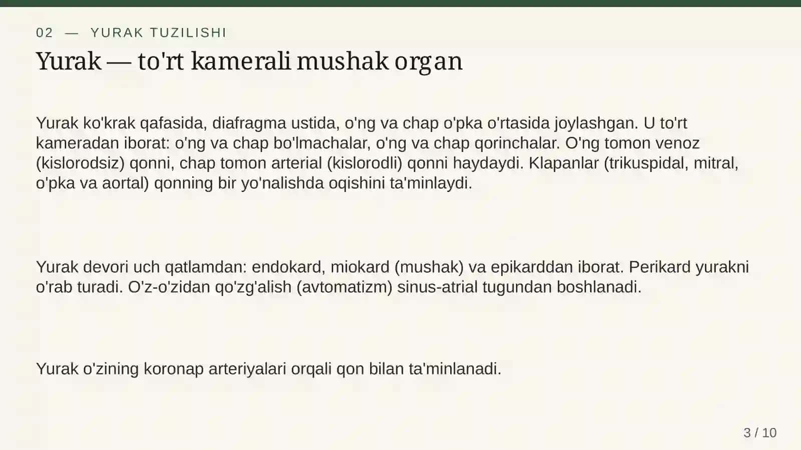 Insonning qon aylanish tizimi 3