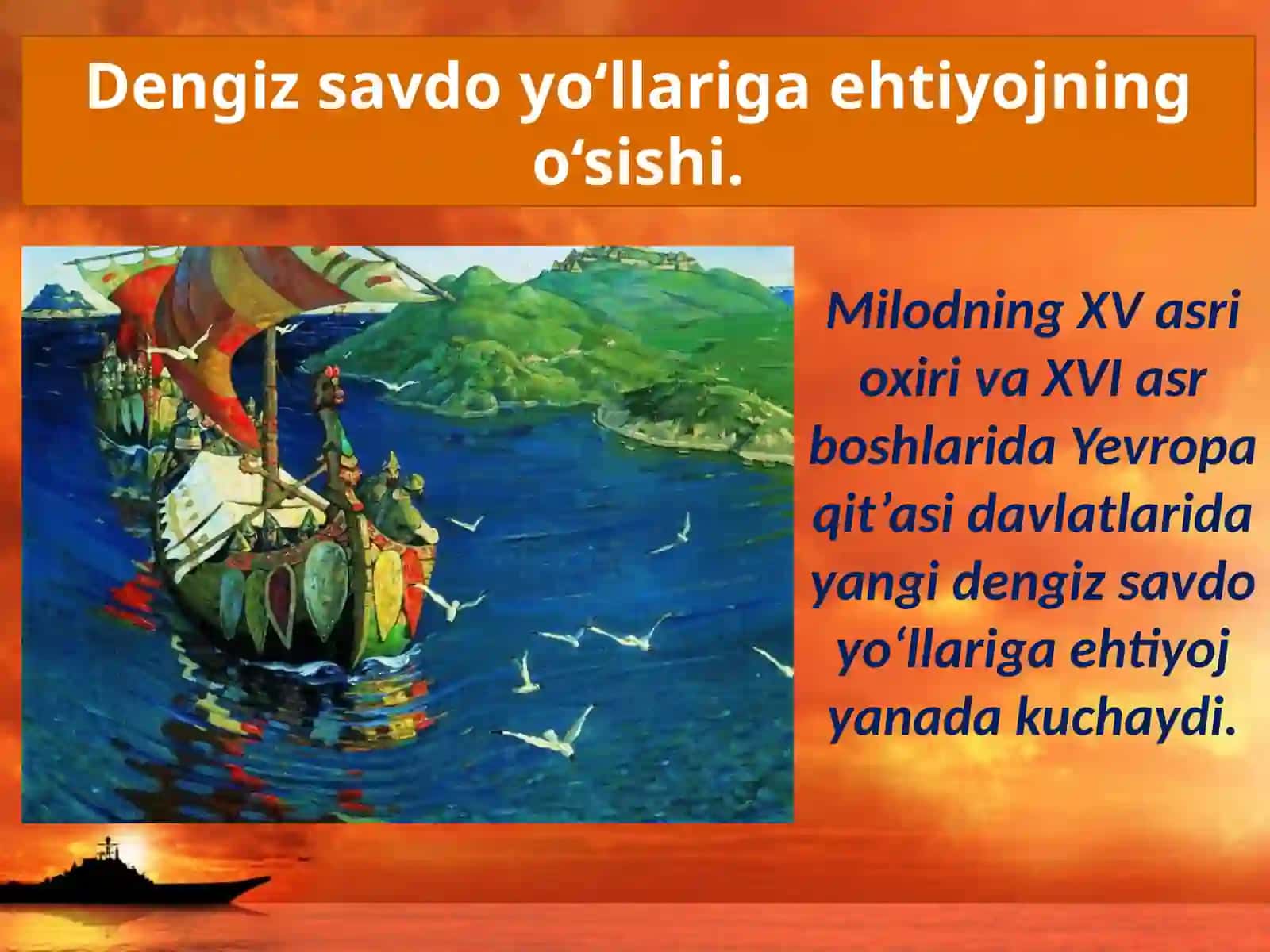 Yangidengiz savdo yo‘llarining ochilishi 3
