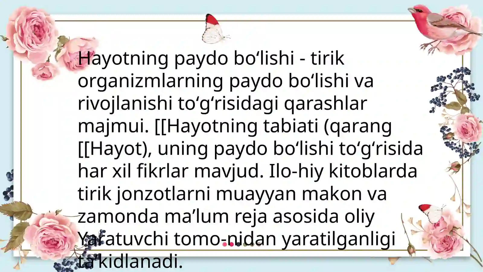 Hayotning paydo boʻlishi haqida zamonaviy tasavvurlar 3